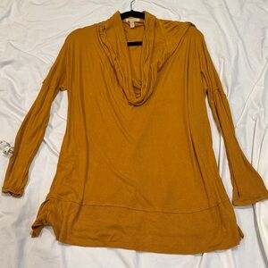 Anthropologie Mustard Knit Top
